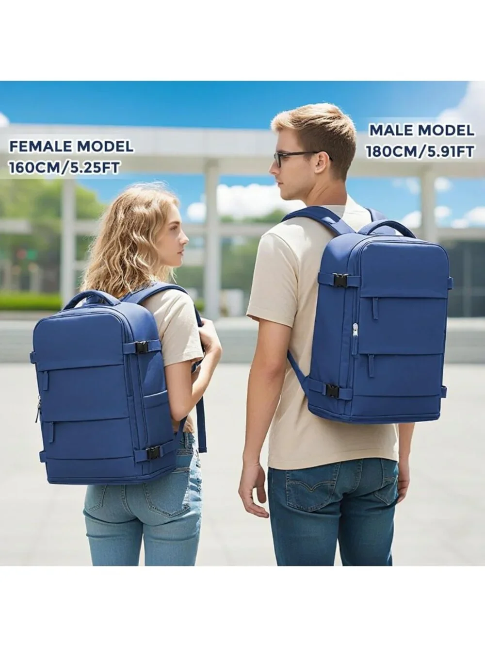 Stylish Travel Backpack for Men & Women, Hiking Daypack, Casual Carry-On